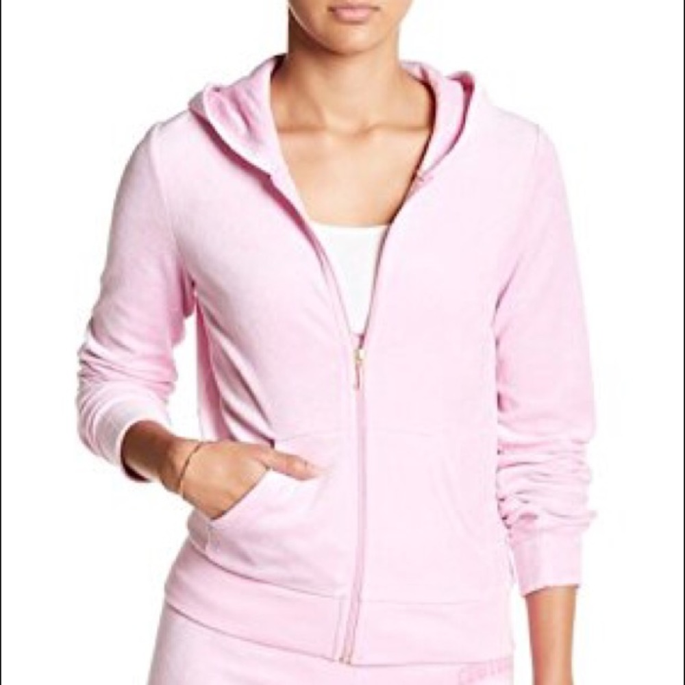 Juicy Couture Light Pink Terry Cloth ZipUp